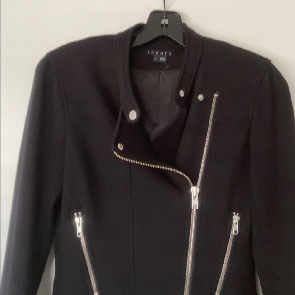 Theory heavy weight short black jacket.